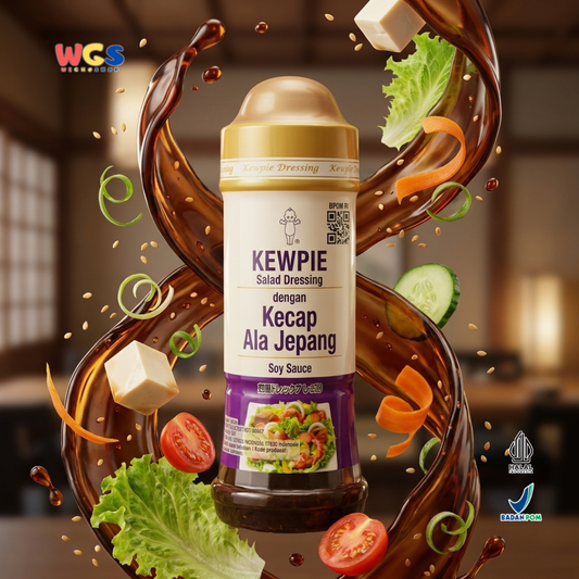 Kewpie Salad Dressing Kecap Ala Jepang 200ml - Soy Sauce Dressing Halal Saus Salad Wijen Sayur Ayam Sushi Rice