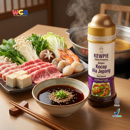 Kewpie Salad Dressing Kecap Ala Jepang 200ml - Soy Sauce Dressing Halal Saus Salad Wijen Sayur Ayam Sushi Rice