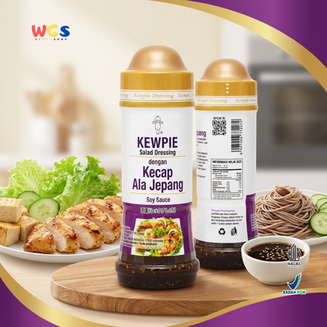 Kewpie Salad Dressing Kecap Ala Jepang 200ml - Soy Sauce Dressing Halal Saus Salad Wijen Sayur Ayam Sushi Rice