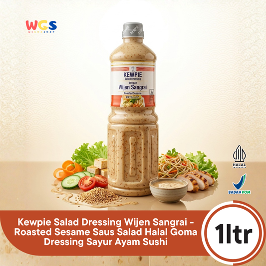 Kewpie Salad Dressing Wijen Sangrai 1L - Roasted Sesame Saus Salad Halal Goma Dressing Sayur Ayam Sushi