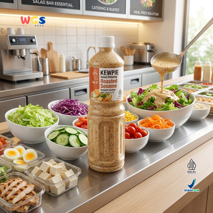 Kewpie Salad Dressing Wijen Sangrai 1L - Roasted Sesame Saus Salad Halal Goma Dressing Sayur Ayam Sushi