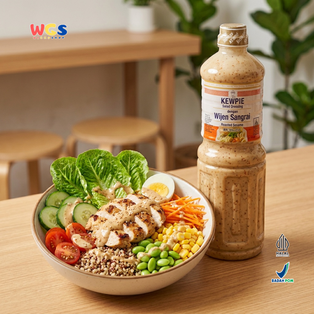 Kewpie Salad Dressing Wijen Sangrai 1L - Roasted Sesame Saus Salad Halal Goma Dressing Sayur Ayam Sushi