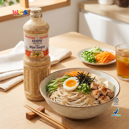 Kewpie Salad Dressing Wijen Sangrai 1L - Roasted Sesame Saus Salad Halal Goma Dressing Sayur Ayam Sushi