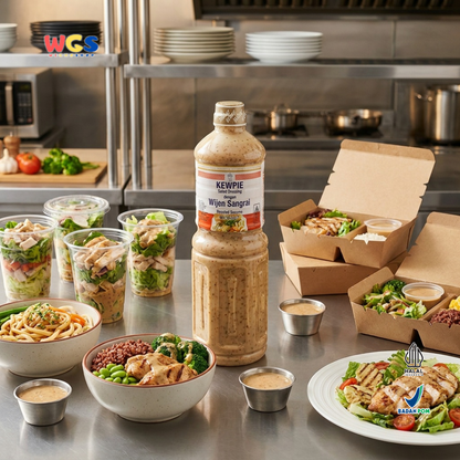 Kewpie Salad Dressing Wijen Sangrai 1L - Roasted Sesame Saus Salad Halal Goma Dressing Sayur Ayam Sushi