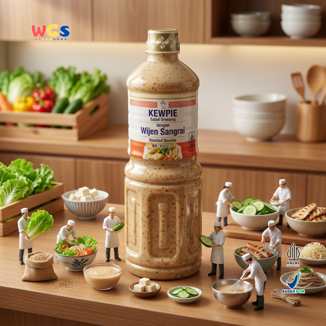 Kewpie Salad Dressing Wijen Sangrai 1L - Roasted Sesame Saus Salad Halal Goma Dressing Sayur Ayam Sushi