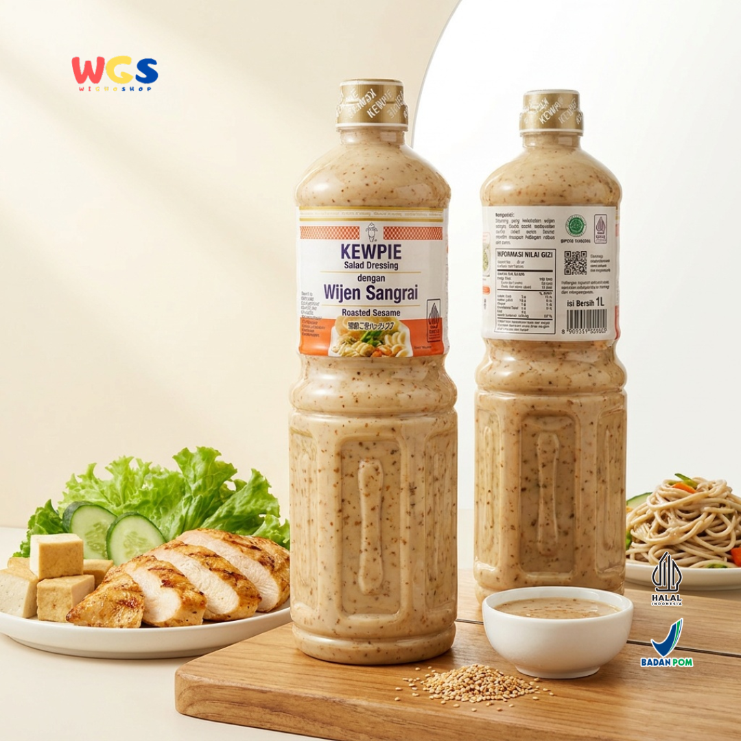 Kewpie Salad Dressing Wijen Sangrai 1L - Roasted Sesame Saus Salad Halal Goma Dressing Sayur Ayam Sushi