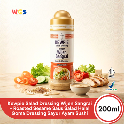 Kewpie Salad Dressing Wijen Sangrai 200ml - Roasted Sesame Saus Salad Halal Goma Dressing Sayur Ayam Sushi