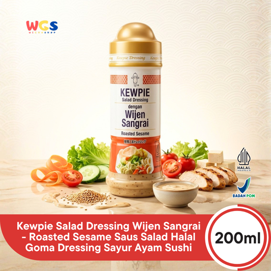 Kewpie Salad Dressing Wijen Sangrai 200ml - Roasted Sesame Saus Salad Halal Goma Dressing Sayur Ayam Sushi