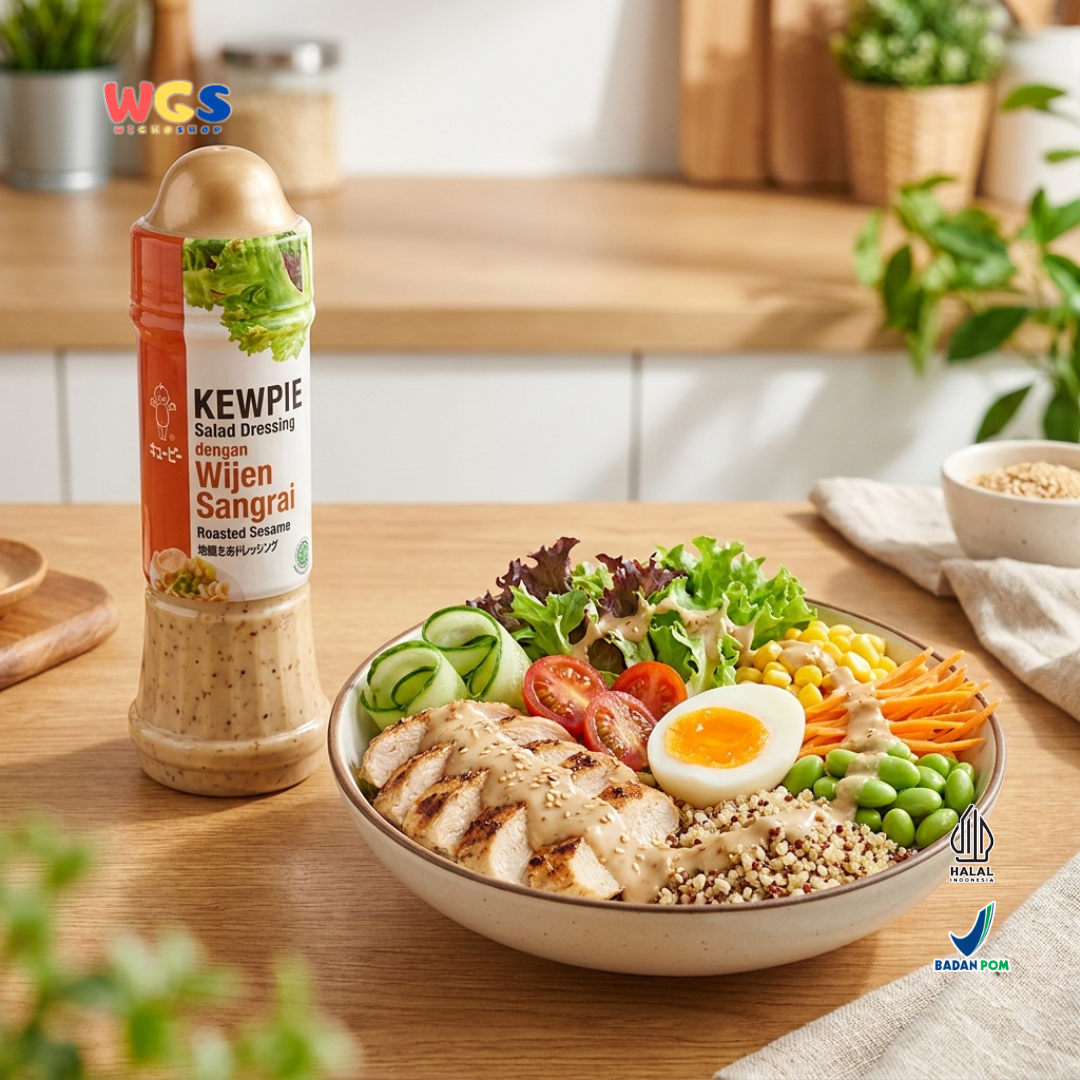 Kewpie Salad Dressing Wijen Sangrai 200ml - Roasted Sesame Saus Salad Halal Goma Dressing Sayur Ayam Sushi