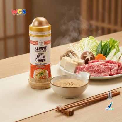 Kewpie Salad Dressing Wijen Sangrai 200ml - Roasted Sesame Saus Salad Halal Goma Dressing Sayur Ayam Sushi
