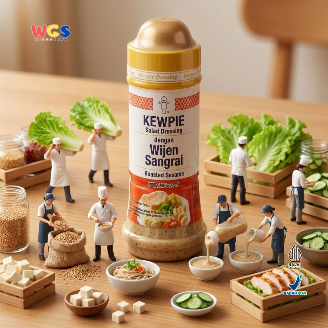 Kewpie Salad Dressing Wijen Sangrai 200ml - Roasted Sesame Saus Salad Halal Goma Dressing Sayur Ayam Sushi