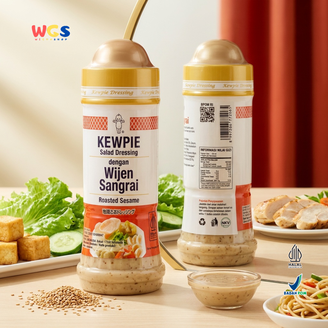 Kewpie Salad Dressing Wijen Sangrai 200ml - Roasted Sesame Saus Salad Halal Goma Dressing Sayur Ayam Sushi