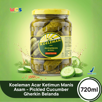 Koeleman Sweet Whole Gherkins 720 gr - Pickled Cucumber