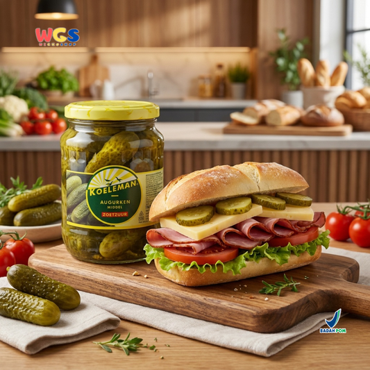 Koeleman Acar Ketimun Manis Asam 720ml - Pickled Cucumber Gherkin Belanda