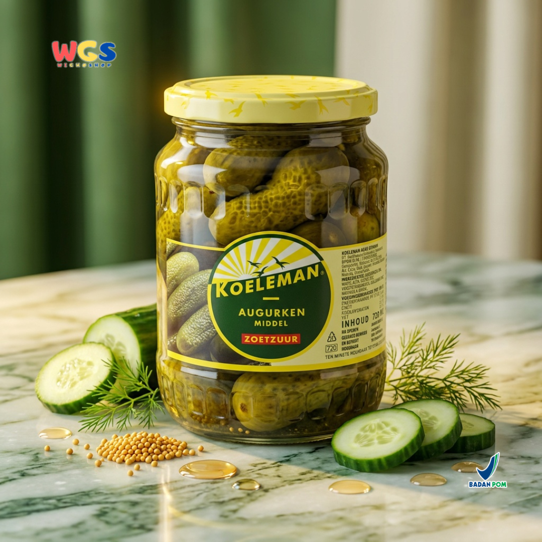 Koeleman Sweet Whole Gherkins 720 gr - Pickled Cucumber