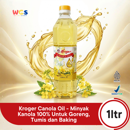 Kroger Canola Oil 1L - Minyak Kanola 100% Untuk Goreng, Tumis dan Baking