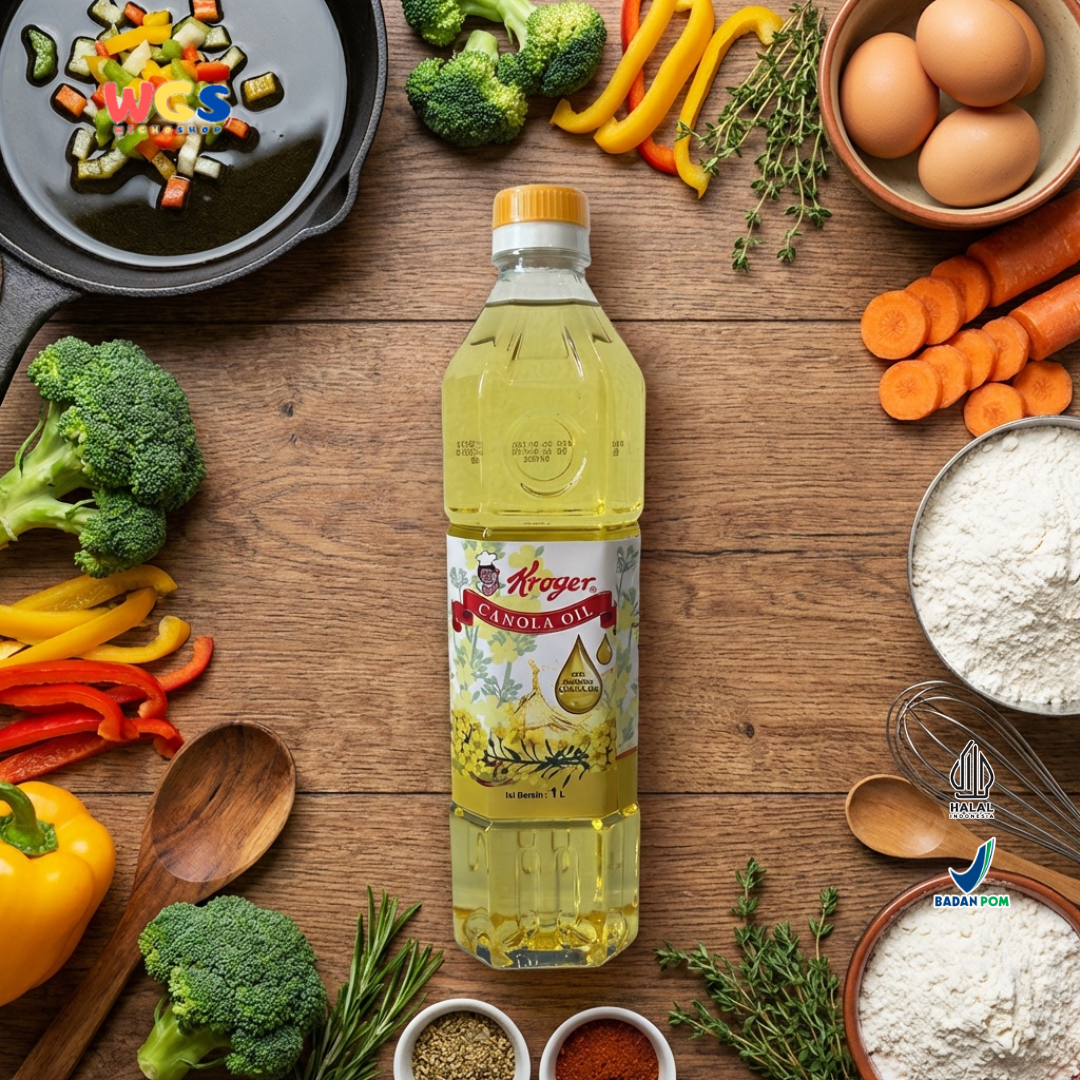 Kroger Canola Oil 1L - Minyak Kanola 100% Untuk Goreng, Tumis dan Baking