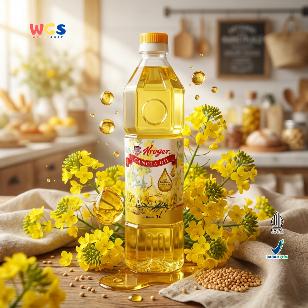 Kroger Canola Oil 1L - Minyak Kanola 100% Untuk Goreng, Tumis dan Baking