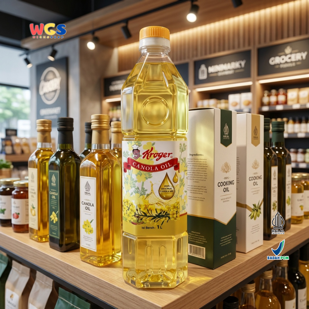 Kroger Canola Oil 1L - Minyak Kanola 100% Untuk Goreng, Tumis dan Baking