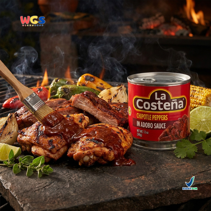 La Costeña Chipotle Peppers In Adobo Sauce 340g - Cabai Chipotle Saus Adobo Meksiko