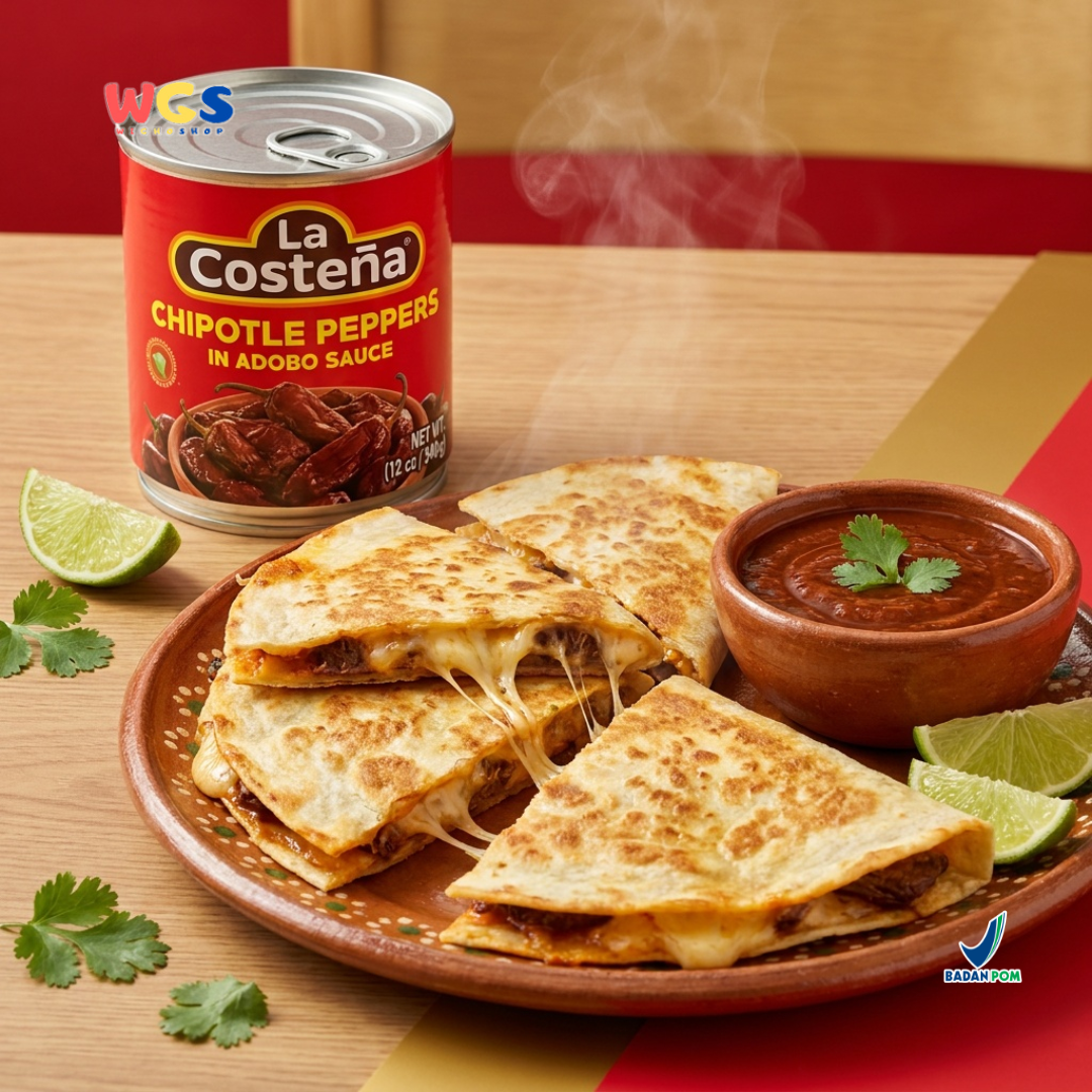 La Costeña Chipotle Peppers In Adobo Sauce 340g - Cabai Chipotle Saus Adobo Meksiko