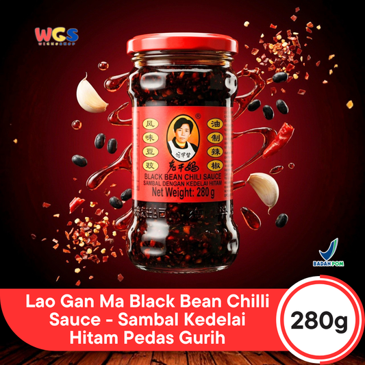 Lao Gan Ma Black Bean Chilli Sauce 280g - Sambal Kedelai Hitam Pedas Gurih