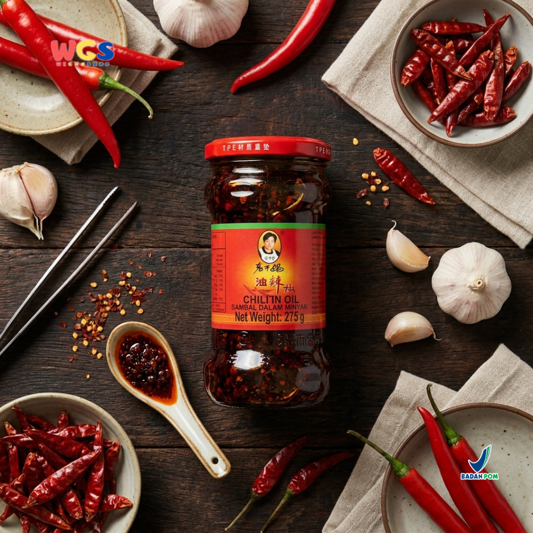 Lao Gan Ma Chili in Oil 275g - Sambal Minyak Cabai Gurih Pedas