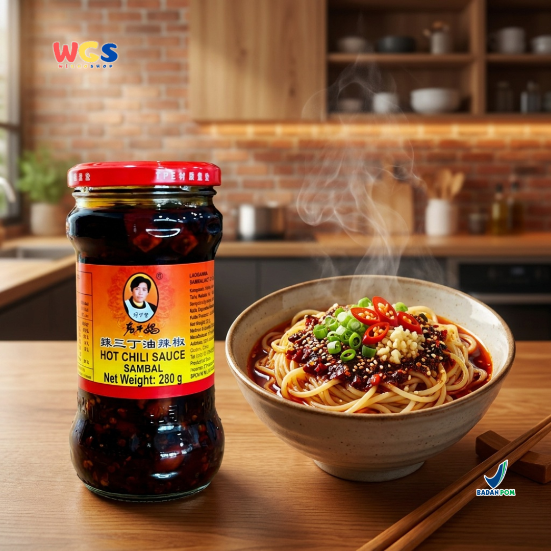 Lao Gan Ma Hot Chili Sauce 280g - Sambal Cabai Minyak Pedas Gurih untuk Dimsum