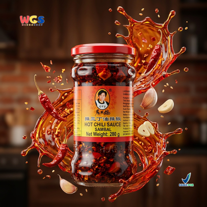 Lao Gan Ma Hot Chili Sauce 280g - Sambal Cabai Minyak Pedas Gurih untuk Dimsum