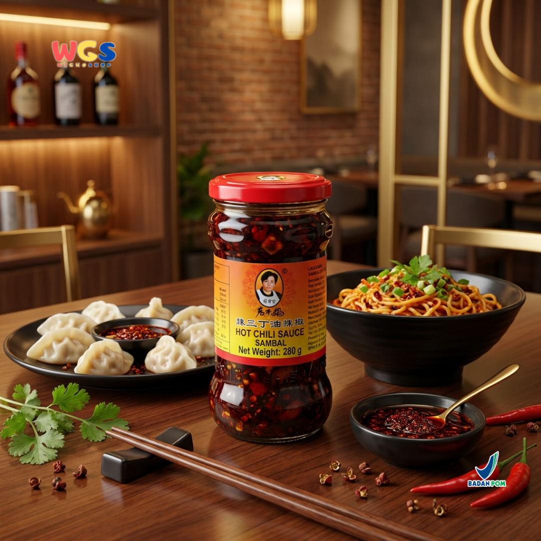 Lao Gan Ma Hot Chili Sauce 280g - Sambal Cabai Minyak Pedas Gurih untuk Dimsum