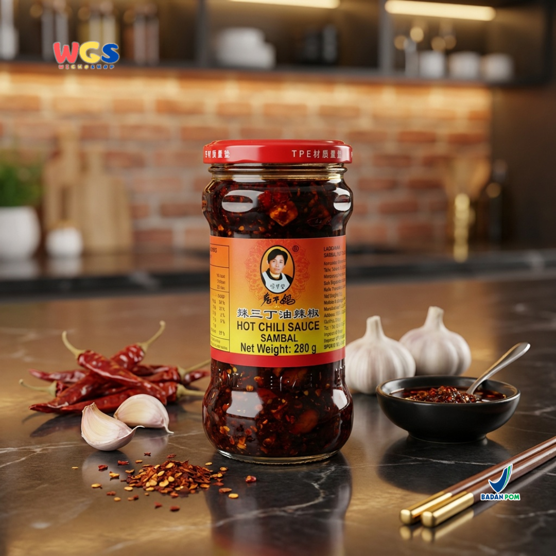 Lao Gan Ma Hot Chili Sauce 280g - Sambal Cabai Minyak Pedas Gurih untuk Dimsum