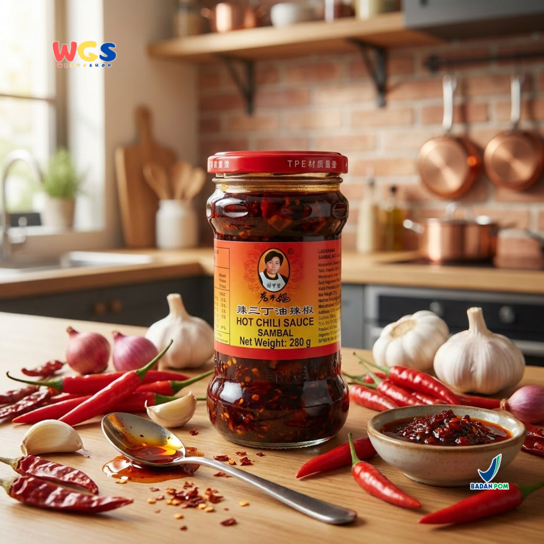 Lao Gan Ma Hot Chili Sauce 280g - Sambal Cabai Minyak Pedas Gurih untuk Dimsum