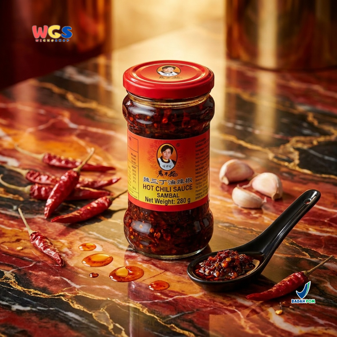 Lao Gan Ma Hot Chili Sauce 280g - Sambal Cabai Minyak Pedas Gurih untuk Dimsum