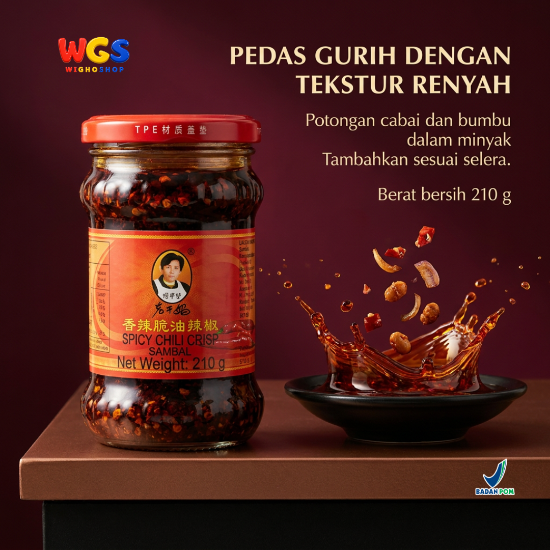 Lao gan ma Spicy Chili Crisp Sambal 210g – Authentic Chinese Spicy Sambal