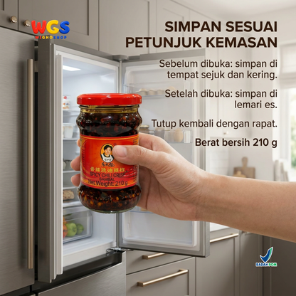 Lao gan ma Spicy Chili Crisp Sambal 210g – Authentic Chinese Spicy Sambal