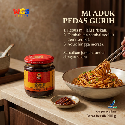 Lao Gan Ma Spicy Paste 200g - Sambal Chili Oil Minyak Kedelai untuk Mie, Dimsum & Tumis