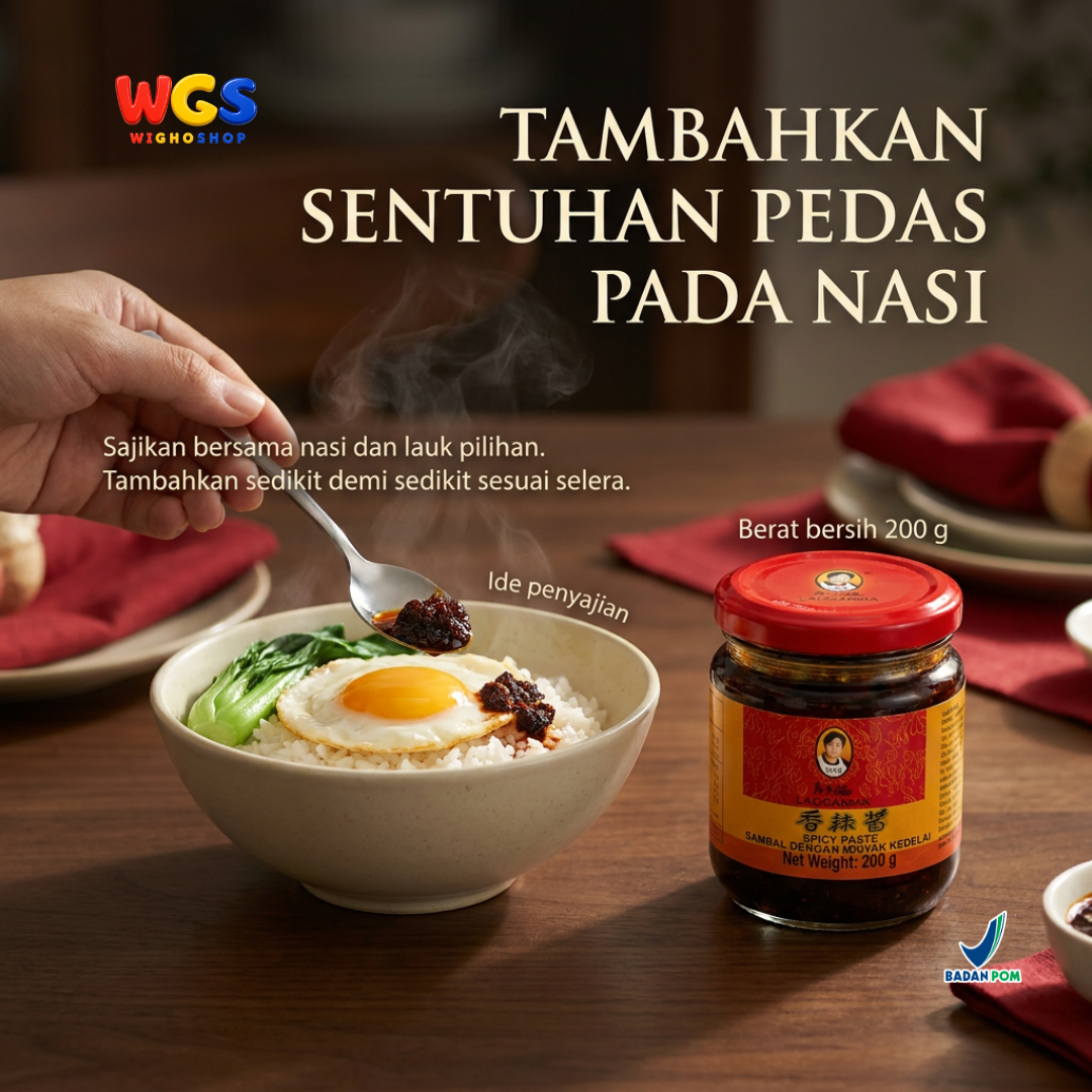 Lao Gan Ma Spicy Paste 200g - Sambal Chili Oil Minyak Kedelai untuk Mie, Dimsum & Tumis