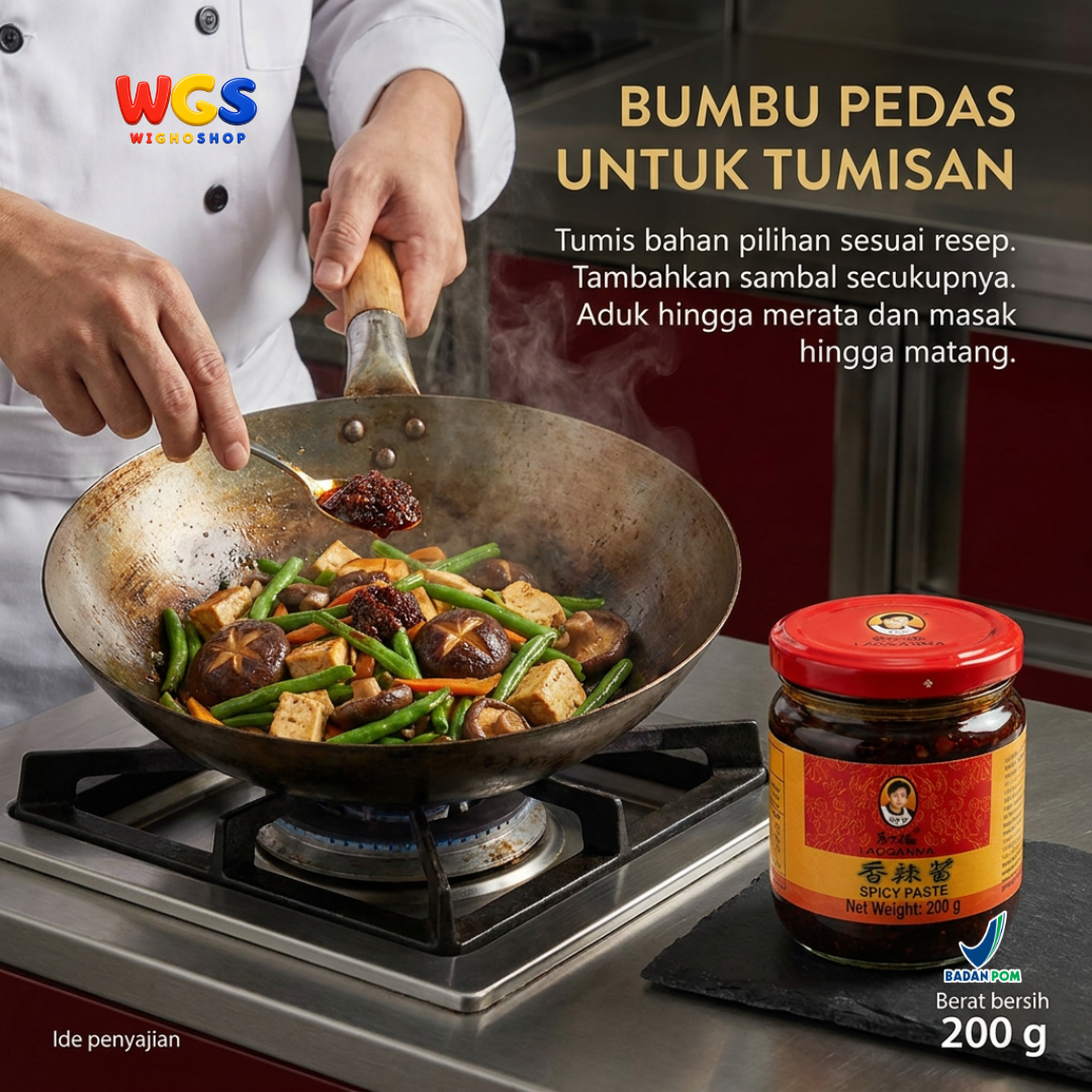 Lao Gan Ma Spicy Paste 200g - Sambal Chili Oil Minyak Kedelai untuk Mie, Dimsum & Tumis