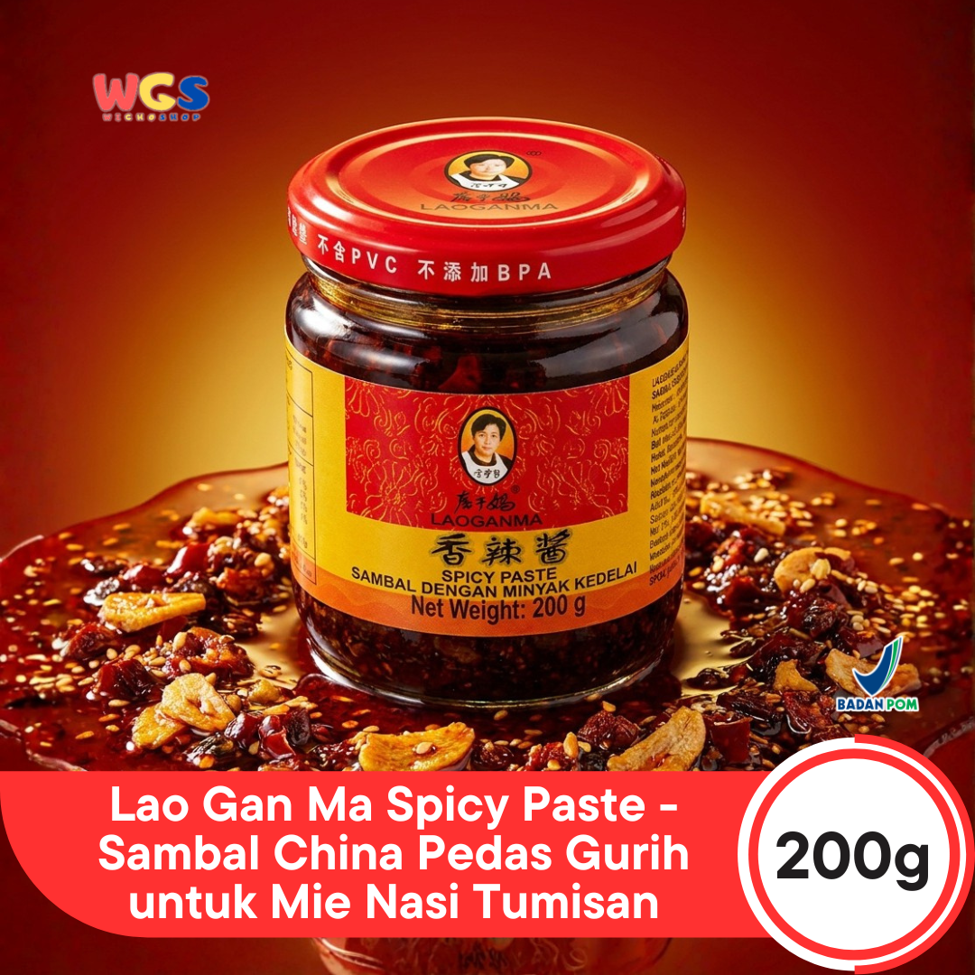 Lao Gan Ma Spicy Paste 200g - Sambal China Pedas Gurih untuk Mie Nasi Tumisan