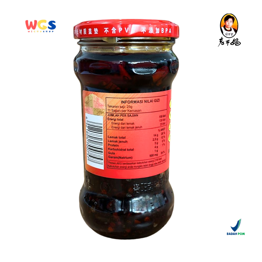 Lao Gan Ma Black Bean Chili Sauce Sambal Kedelai Hitam 280g – Sambal Pedas Gurih Tiongkok