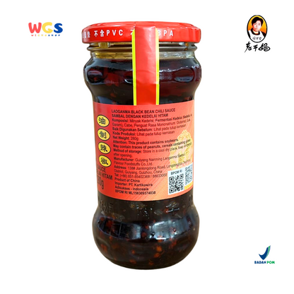 Lao Gan Ma Black Bean Chili Sauce Sambal Kedelai Hitam 280g – Sambal Pedas Gurih Tiongkok