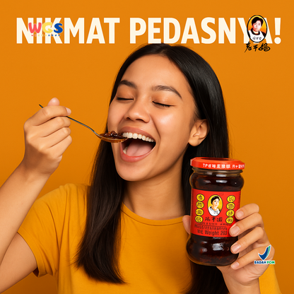 Lao Gan Ma Black Bean Chili Sauce Sambal Kedelai Hitam 280g – Sambal Pedas Gurih Tiongkok