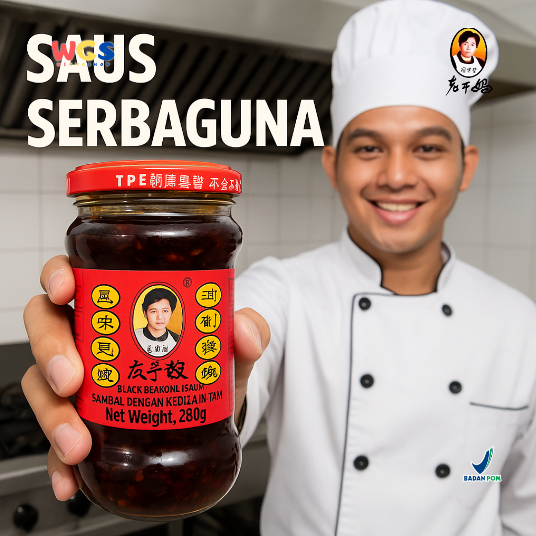 Lao Gan Ma Black Bean Chili Sauce Sambal Kedelai Hitam 280g – Sambal Pedas Gurih Tiongkok