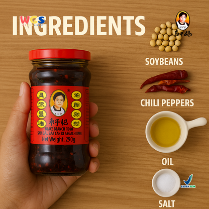 Lao Gan Ma Black Bean Chili Sauce Sambal Kedelai Hitam 280g – Sambal Pedas Gurih Tiongkok