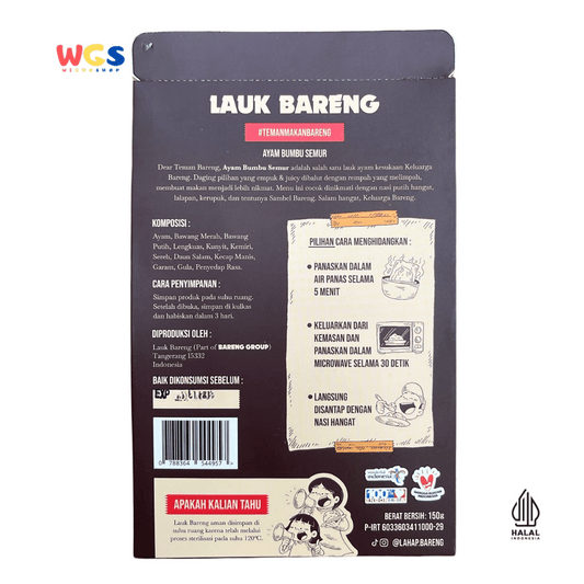 Lauk Bareng Ayam Bumbu Semur 150g – Ayam Empuk dengan Kuah Kental Manis Gurih, Siap Santap