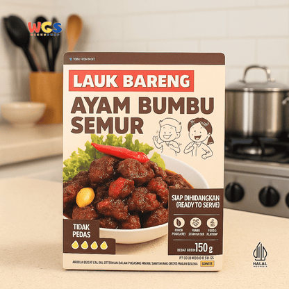 Lauk Bareng Ayam Bumbu Semur 150g – Ayam Empuk dengan Kuah Kental Manis Gurih, Siap Santap