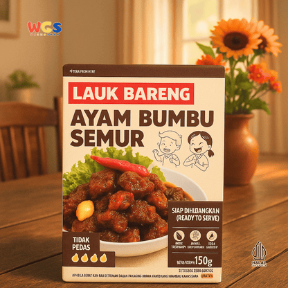 Lauk Bareng Ayam Bumbu Semur 150g – Ayam Empuk dengan Kuah Kental Manis Gurih, Siap Santap