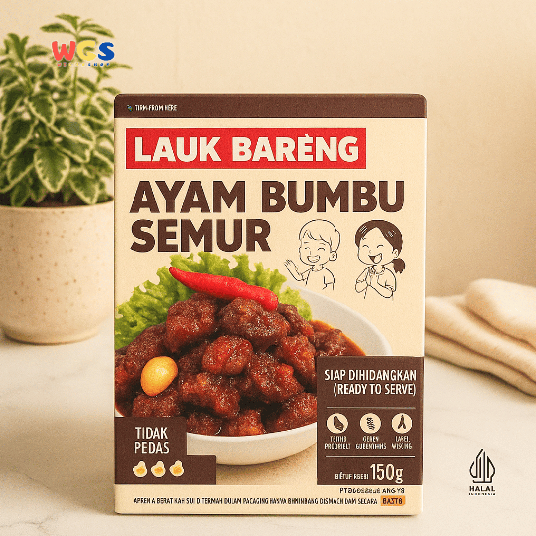Lauk Bareng Ayam Bumbu Semur 150g – Ayam Empuk dengan Kuah Kental Manis Gurih, Siap Santap