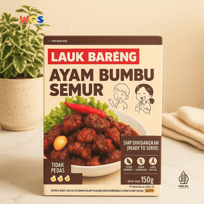 Lauk Bareng Ayam Bumbu Semur 150g – Ayam Empuk dengan Kuah Kental Manis Gurih, Siap Santap