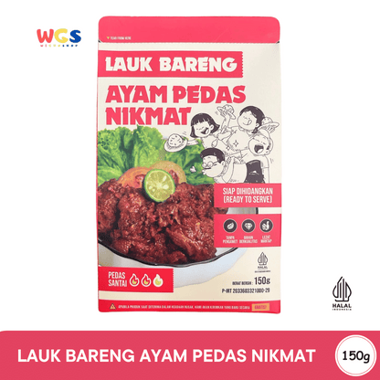 Lauk Bareng Ayam Pedas Nikmat 150g – Ayam Bumbu Rujak Siap Santap, Pedas Santai & Praktis